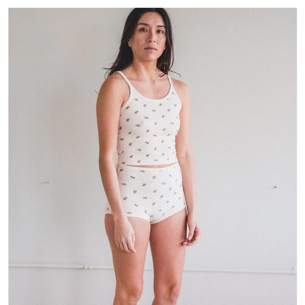 ARQ tank top yellow calico